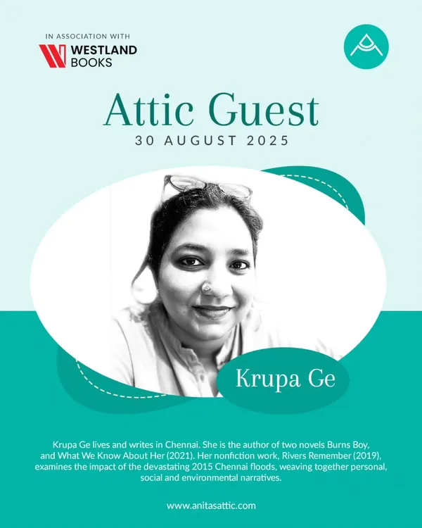 We were honored to host writer Krupa Ge, author of 'Rivers Remember'. Our guest speakers include accomplished authors who share their personal journeys and craft secrets.