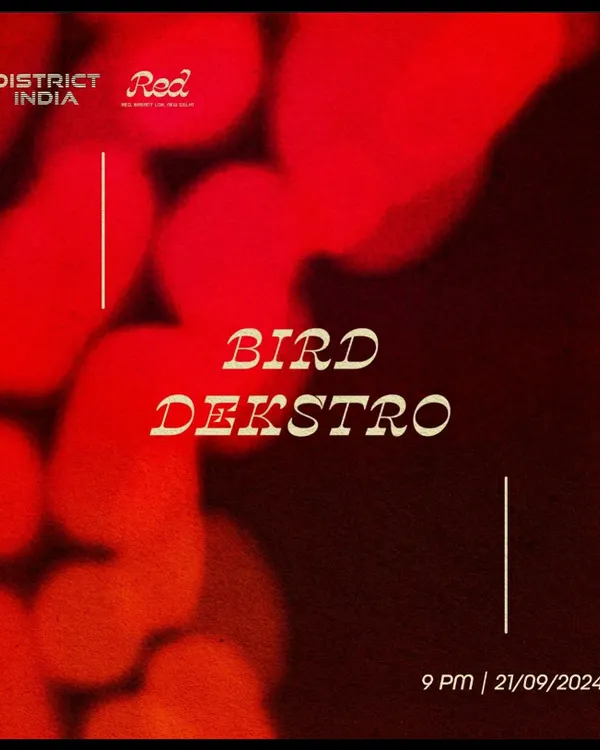 Poster for a gig in Nu Dilli. This minimalist, red-themed flyer announced a show at a cute spot in Vasant Vihar, showcasing the variety of venues I play at in my home city.