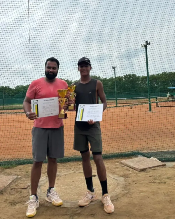 Celebrating Kartik Kannan and Aayush Chaudhary's fantastic performance in the Men's category at the Tennis Premier League. Their success is a direct result of dedicated training and a winning mindset.