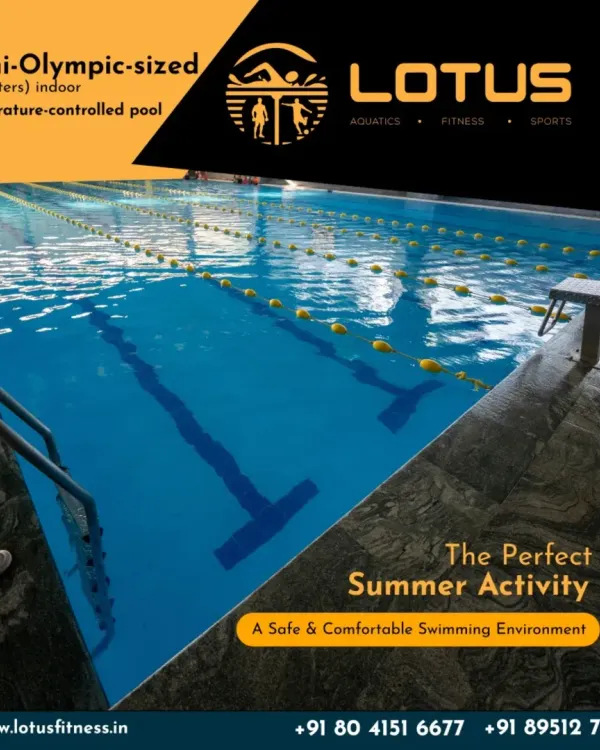 This is our indoor, semi-Olympic sized swimming pool. Spanning 25 meters, it is temperature-controlled for comfortable, year-round swimming and meticulously maintained to ensure the highest standards of hygiene and safety.