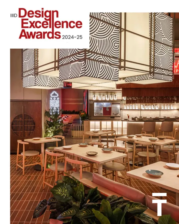 This image captures the essence of our award winning project, Lucky Chan. We designed this dim sum bar as a cinematic experience, layering textures, lighting, and brand elements to create a space that feels both expressive and intimate, a true celebration of dining as theatre.