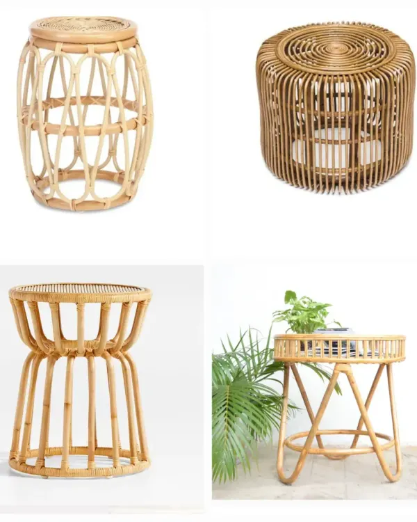 A selection of our premium outdoor and indoor stools and side tables. Each design explores different weaving techniques and forms, offering a variety of styles to suit your space.