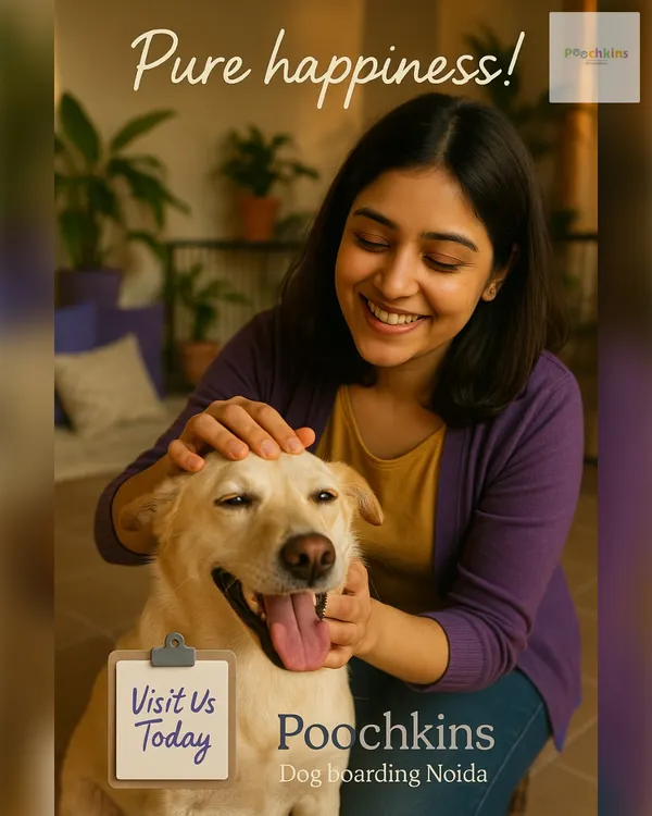 Pure happiness is a happy dog. Giving this sweet Labrador some love and pets is the best part of my job. We make sure every dog gets one on one attention.