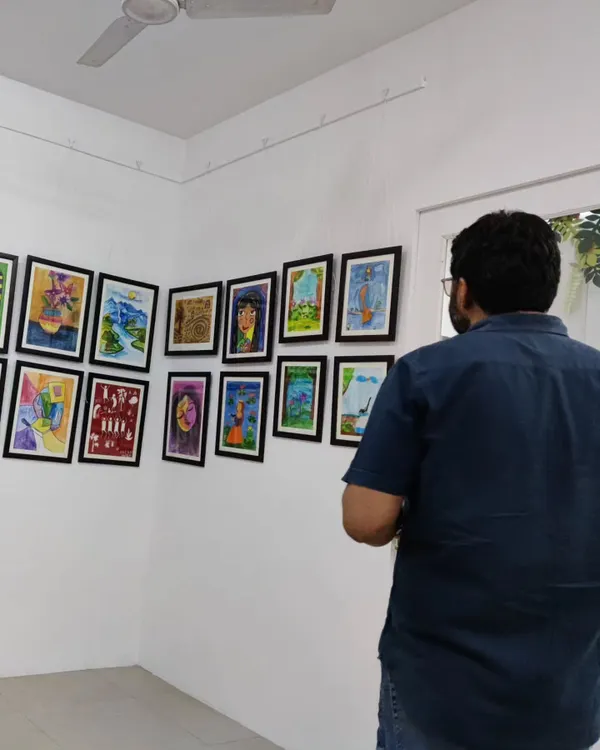 Our studio walls serve as a gallery, proudly displaying the diverse and colorful artworks created by our talented students of all ages.