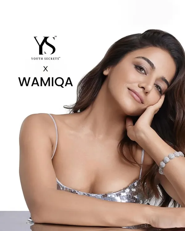 A classic beauty headshot of Wamiqa Gabbi, perfect for an actor's portfolio or a commercial feature. The clean background and soft lighting ensure the focus remains entirely on her expression.