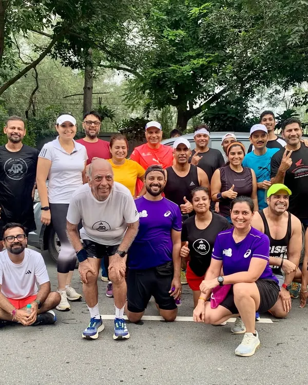 The whole running family together after a refreshing Sunday morning run. The smiles say it all. This is what keeps us coming back week after week.