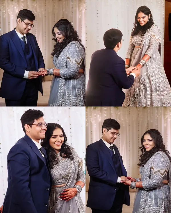 A collage capturing the key moments of an engagement ceremony. I document the proposal, the ring exchange, and the happy portraits of the newly engaged couple.