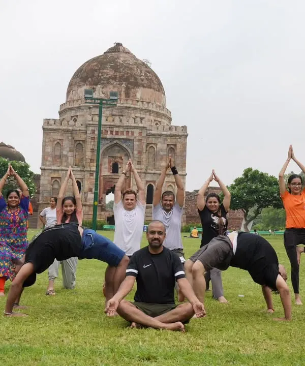 Our yoga family extends beyond the studio walls. Here is a beautiful group photo from our yoga picnic at Lodhi Garden, combining practice with fun and togetherness.