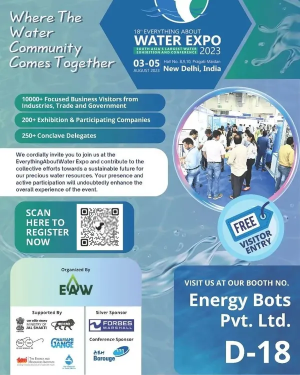 An official invitation to our booth at the 18th Everything About Water Expo. We were excited to join the water community and contribute to the collective effort towards a sustainable future.