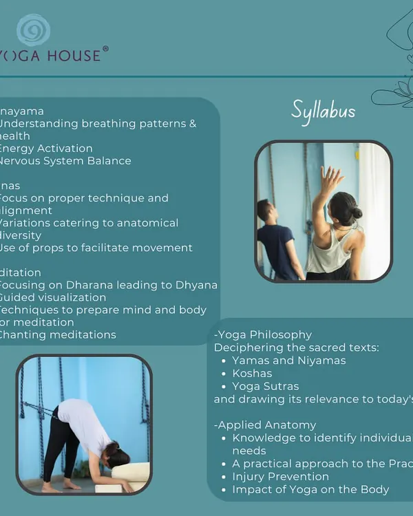 Our syllabus is designed to be thorough and transformative. You will learn everything from Pranayama for nervous system balance and Asanas with a focus on alignment to Meditation techniques and the practical application of Yoga Philosophy.