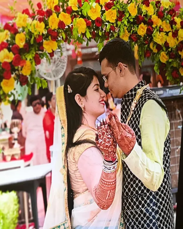This is the magic I love to create. A candid moment between a couple during their Mehendi function, lost in their own world. My choreography aims to create space for these genuine connections.