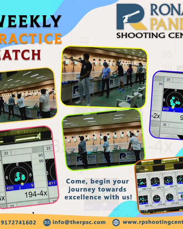 Our weekly practice matches are crucial for honing competitive skills. Shooters get to experience the pressure of a real match, and we use electronic targets to provide immediate, precise feedback on every shot.