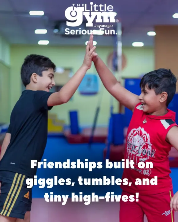 This is what it's all about. Friendships built on giggles, tumbles, and tiny high-fives. We foster a supportive environment where kids cheer each other on.