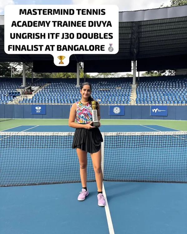 This is the result of relentless hard work. I am incredibly proud of our trainee Divya Ungrish, who reached the finals in the ITF J30 Doubles tournament in Bangalore. This is the level of competitive tennis we prepare our players for.