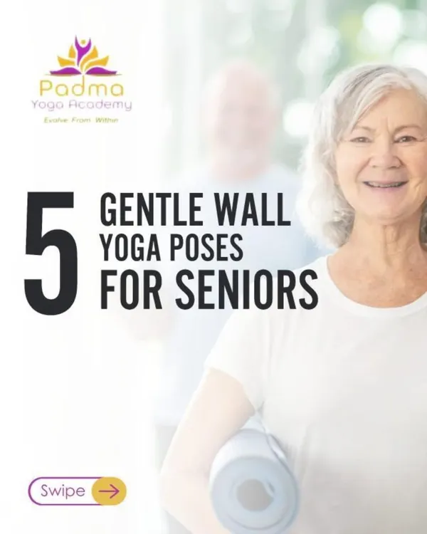 Wall yoga is a wonderful way for seniors or beginners to stretch and relax with support. These five gentle poses will help you feel better in your body.