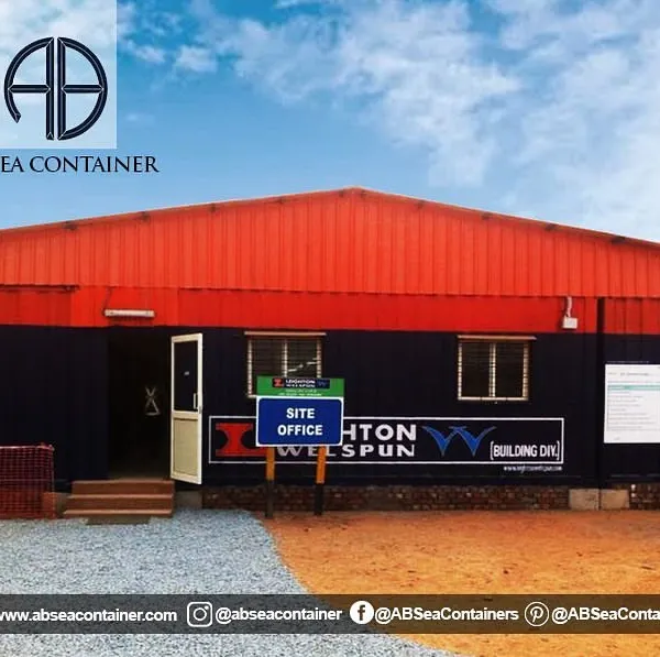 This is a finished site office, ready for immediate use. The structure is professional, secure, and branded for our client, providing a hassle-free workspace solution on location.