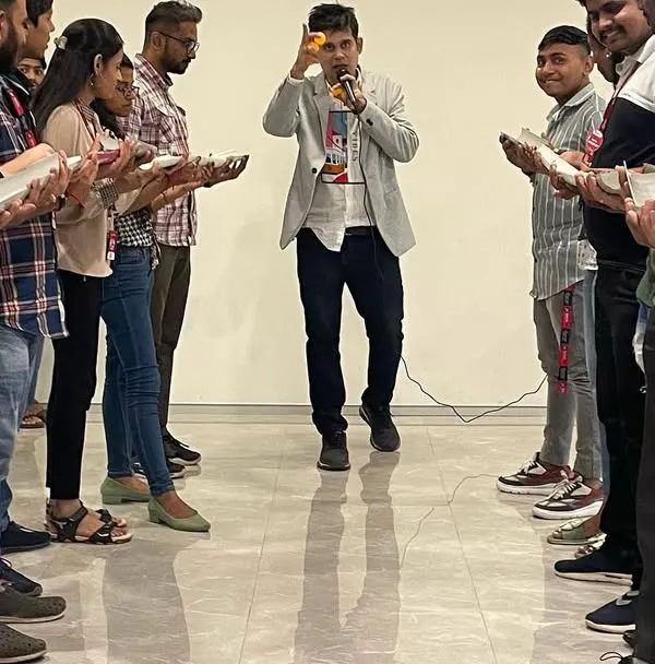A team-building exercise that requires focus and collaboration. Activities like these are designed to improve teamwork and communication.