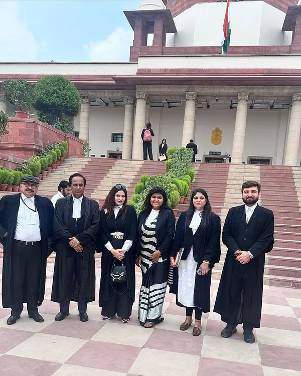 With my fellow advocates outside the Supreme Court of India for a book launch and donation event. It is always an honor to be part of events that contribute to our legal community.