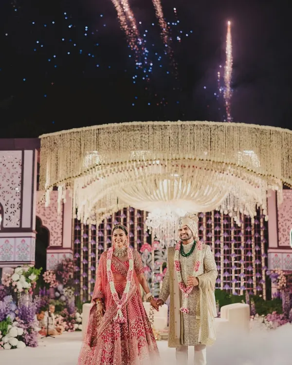 A sky full of fireworks for the newlyweds. This is the kind of magic I love to create, a powerful, simple moment of pure celebration that feels as grand as it does personal.