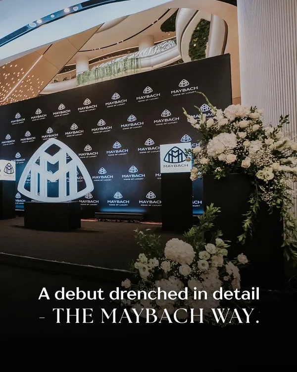 The debut of Maybach in Bangalore was all about precision and grandeur. We framed the stage with a dramatic black backdrop and lush white floral arrangements to create a powerful focal point that embodied the brand's luxury ethos.