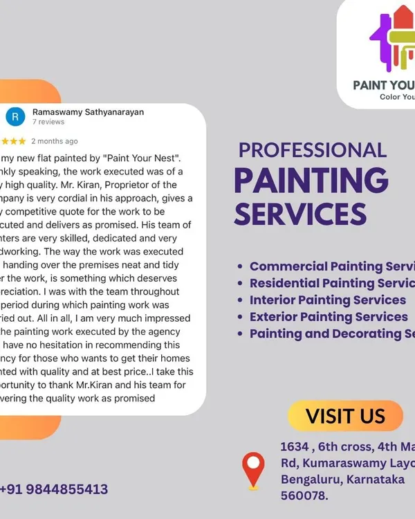 This client review highlights the high quality of our work on their new flat. They specifically mention our competitive pricing, the skilled and dedicated team, and the neat and tidy handover process.