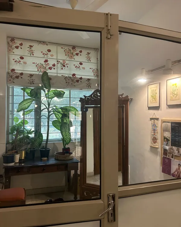 One of my favorite corners of The Shala. The natural light, the green plants, and the warm wood create a peaceful atmosphere for our practice.