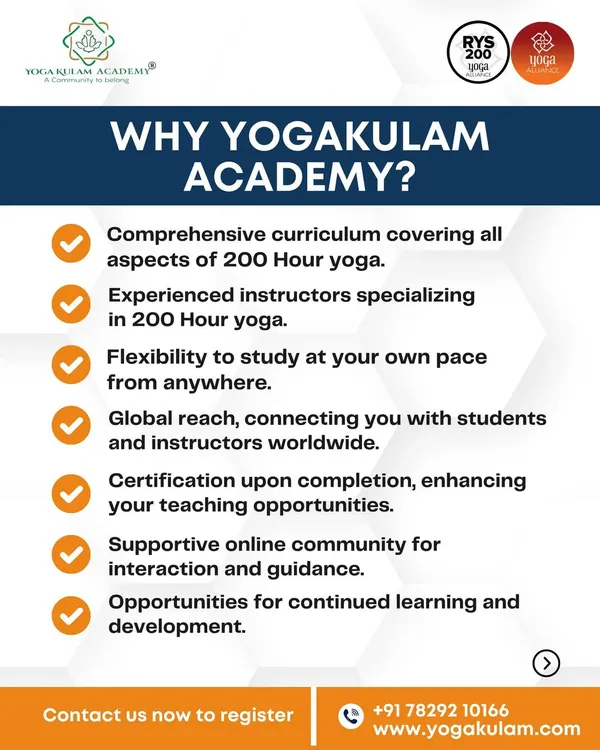 This graphic outlines the comprehensive nature of our teacher training programs. While it shows the 200-hour yoga curriculum, it reflects our overall philosophy of covering all aspects of a subject, from practical techniques to the underlying science and philosophy, which we also apply to our nutrition course.