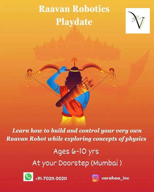 Celebrate Navratri with a modern twist. My Raavan Robotics playdate lets kids build their own motorized Raavan, combining the festive spirit with a fun lesson in physics and engineering.