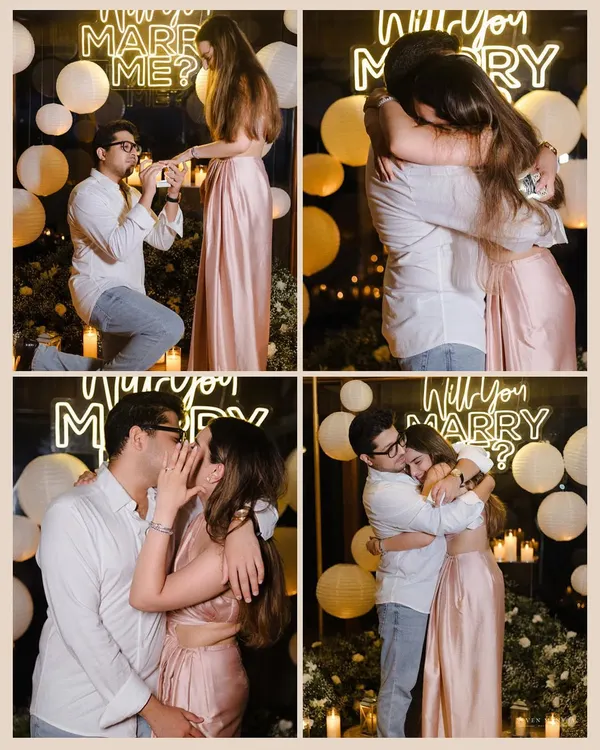 A collage capturing the magic of a surprise proposal. From getting down on one knee to the tearful "yes" and the celebratory embrace, we document every emotional moment of your "yes" day.
