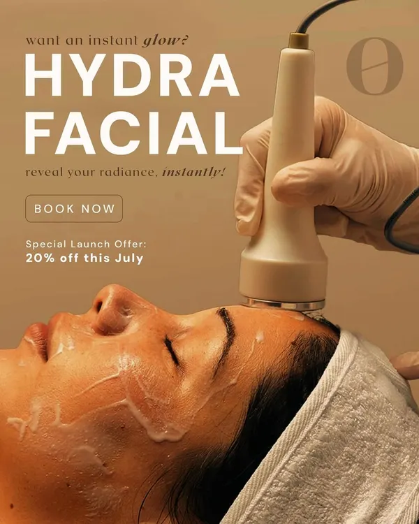 This is the instant glow you've been looking for. The HydraFacial is a skin ritual that cleanses, exfoliates, and hydrates to reveal your skin's natural radiance in just one session.