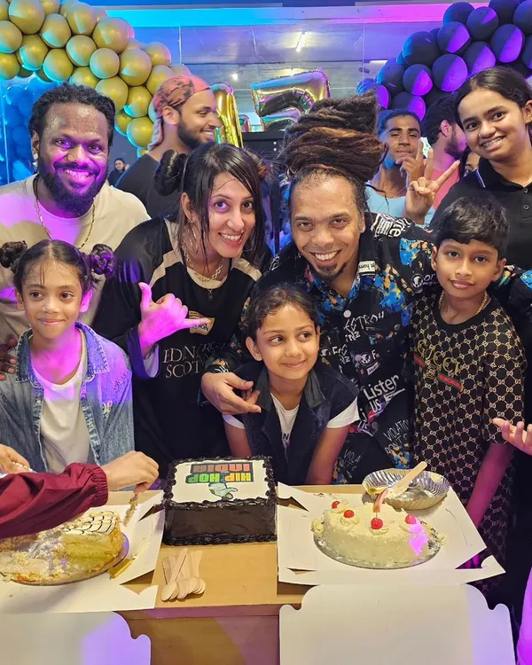 Celebrating 17 years of HipHop India with our entire family, from the youngest dancers to the OGs. These moments of celebration, cutting the cake together, are what make our community so special.