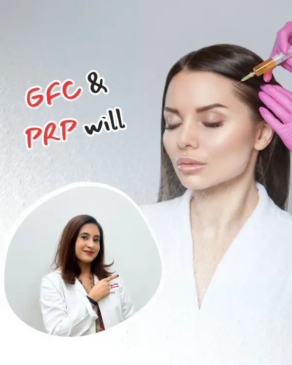 GFC (Growth Factor Concentrate) and PRP (Platelet-Rich Plasma) are two of my most effective non-surgical treatments. They are excellent for controlling hair fall and stimulating new growth by delivering a high concentration of your body's own growth factors directly to the scalp.