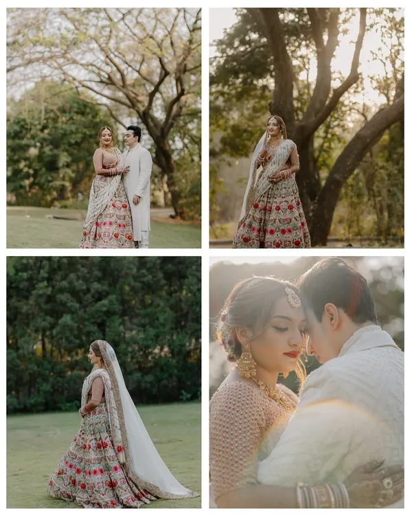 A collage showcasing a variety of portraits from a single wedding. It highlights my ability to capture different moods, from classic poses to intimate, sun-kissed moments.