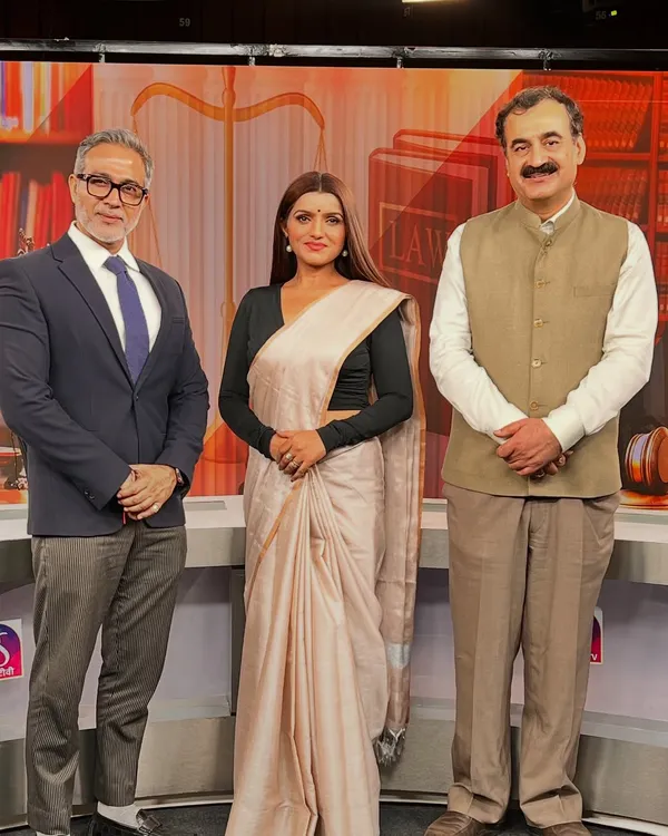 On the set of Sansad TV with fellow panelists for a discussion on digital law and consumer rights. These platforms are vital for public legal education and shaping informed national conversations.