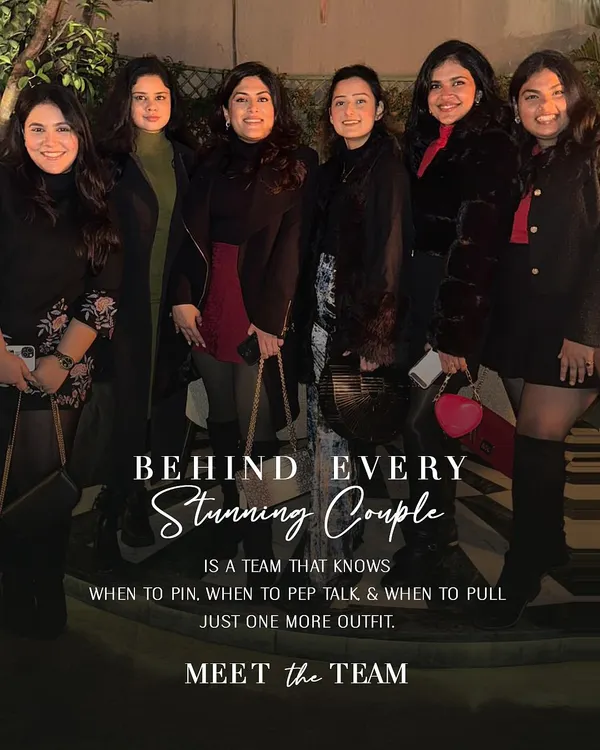 Behind every stunning couple is a team that makes the magic happen. We are wedding stylists, here to translate emotions into outfits and vision into reality. This is our team, the faces who work tirelessly behind the scenes to make your wedding wardrobe perfect.