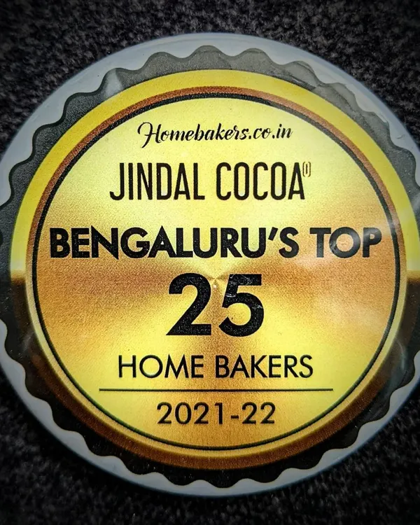 I am so happy and blessed to be recognized as one of Bengaluru's Top 25 Home Bakers for 2021-22 by Homebakers.co.in. This recognition means the world to me.
