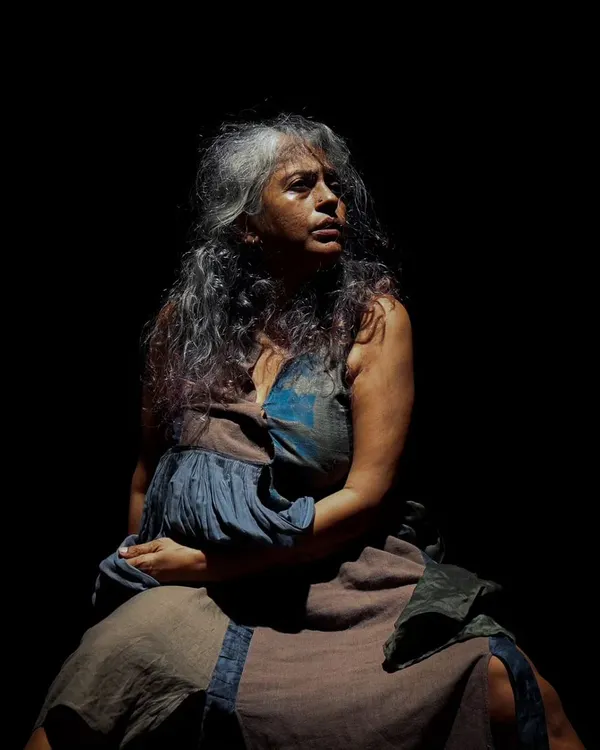Experience the raw power of Greek tragedy. This is a moment from our solo performance of Euripides' "Medea," a play that explores themes of exile, rage, and survival, brought to life with intense emotion and minimalist staging.