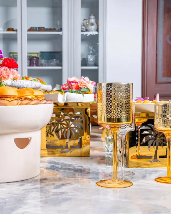 A beautiful grazing table setup showcasing how style meets culinary excellence. This is perfect for high-tea events, corporate gatherings, or any party where you want to impress.