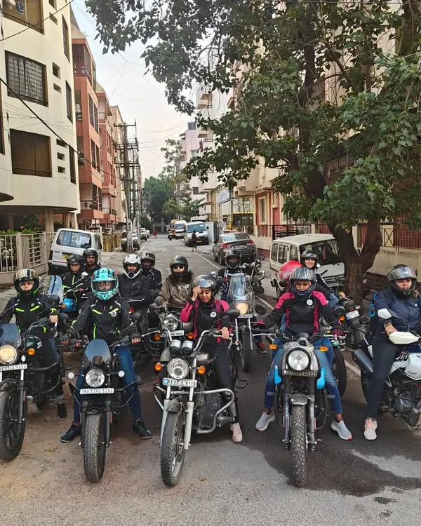 Our riding club hitting the streets of Bangalore for a breakfast ride. This is what our community is all about: good food, good company, and a great ride.