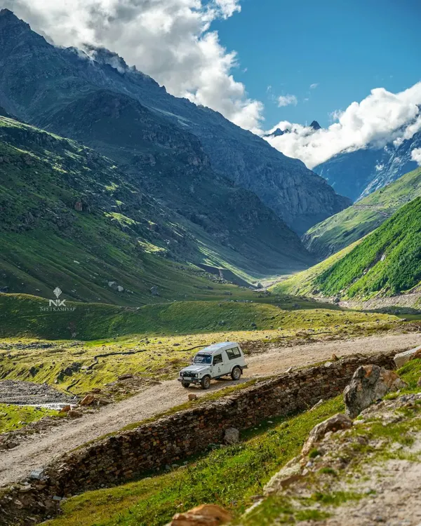 This is what I live for. Capturing the raw spirit of a 4x4 expedition through the Himalayas, where the journey itself is the main event. This shot from a Spiti Valley trip shows the scale and adventure I bring to my travel photography.