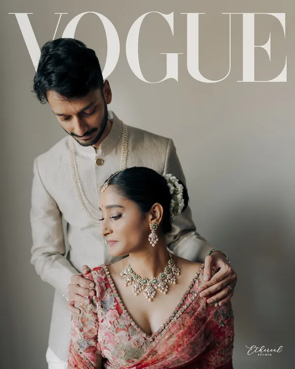 This is the kind of quiet, regal moment I live to capture. It’s not just a portrait; it’s a story of two people styled for Vogue, yet completely lost in their own world. This image shows my ability to blend high-fashion aesthetics with genuine intimacy, creating something truly iconic for your wedding day.