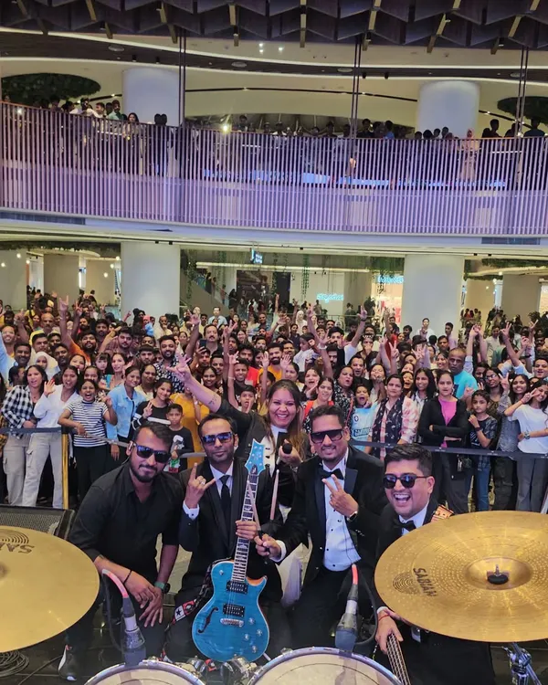 This is what we live for. Looking out from the stage at Phoenix Mall of Asia, seeing a sea of happy faces across multiple floors, all connected by the music. This is the energy we bring to every large-scale public event.