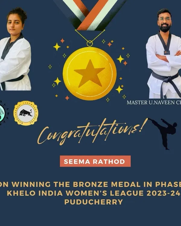 A proud moment for our academy as my student Seema Rathod secures a Bronze Medal at the Khelo India Women's League in Puducherry. Her performance has earned her a spot in the National Championships.