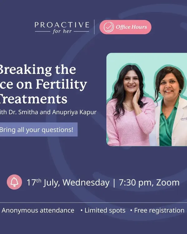 We're breaking the ice on fertility treatments. Join our exclusive virtual event with inspiring single mom Anupriya Kapur and our own Dr. Smitha Avula to discuss the reality of fertility treatments, PCOS, egg freezing, and more.