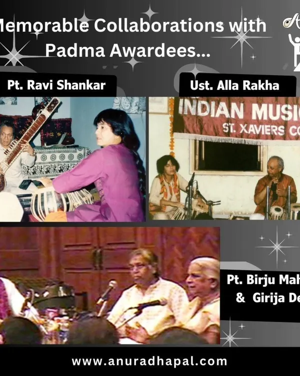 I am forever grateful for the privilege of working with masters like Pt. Ravi Shankar, Ust. Alla Rakha, Pt. Birju Maharaj, and Pt. Girija Devi. This collage is a tribute to the legends whose teachings and music continue to illuminate my path.