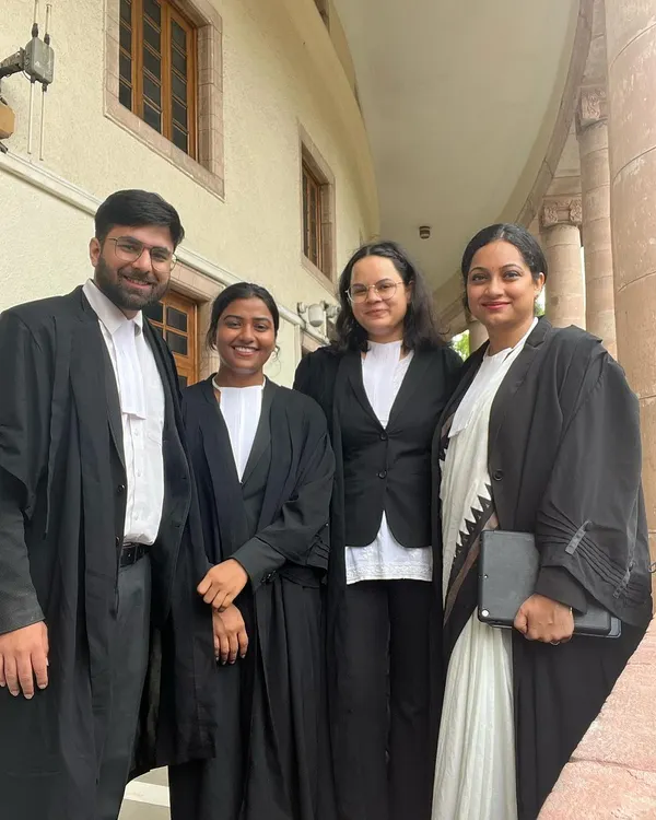 With the team outside the courthouse after a long day of hearings. Every case is a collective effort, and we stand together to represent our clients.