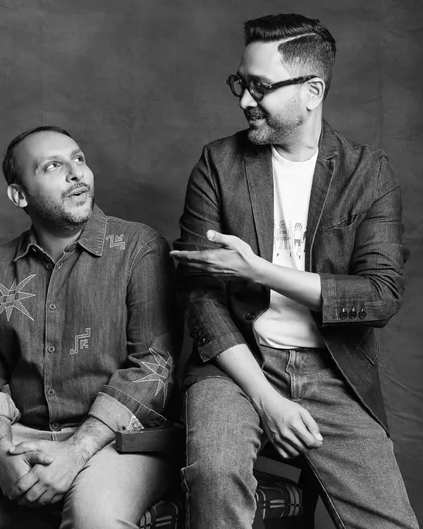 A snapshot of us, the design duo behind MuseLAB. Our partnership is built on 20 years of friendship, and our process is a constant dialogue between ideas, banter, and a shared passion for creating thoughtful and engaging designs.