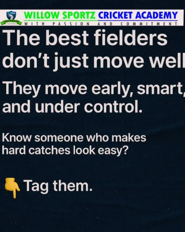 An insight into what makes a great fielder. It's not just about speed, but about moving early, smart, and under control.
