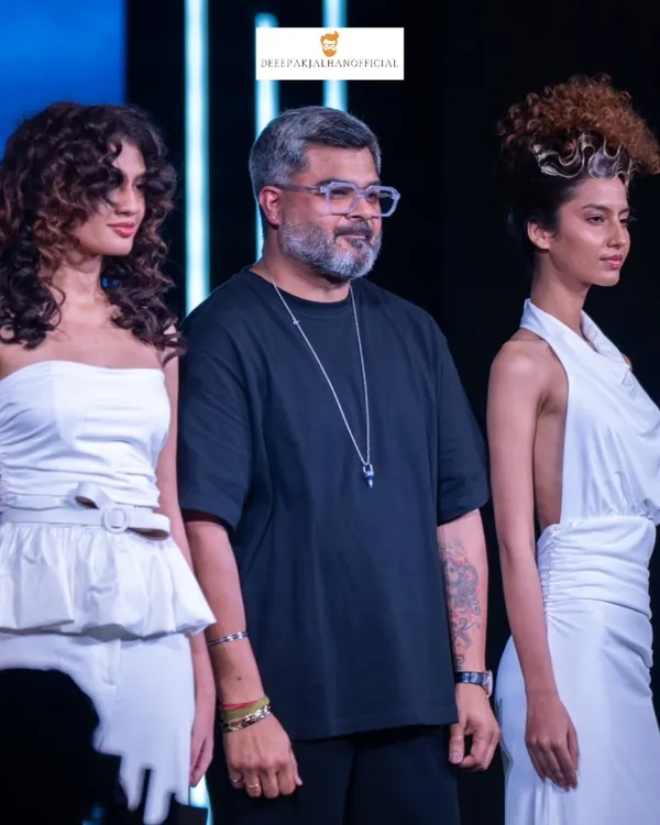 On stage with my models at the Schwarzkopf Lived-In Show, a celebration of creative hairstyling and runway-ready textures.