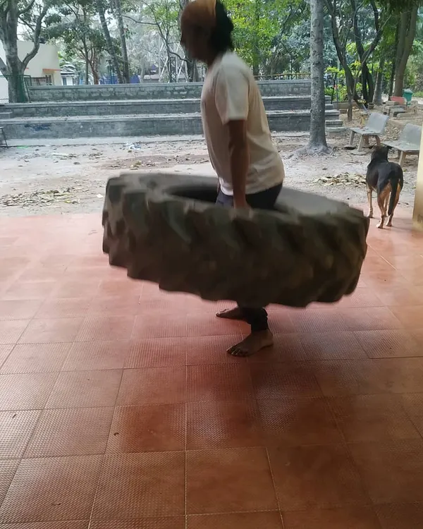 The tire carry is a test of total body strength and endurance. This exercise builds the powerful core and legs needed for Kyokushin stances and kicks.